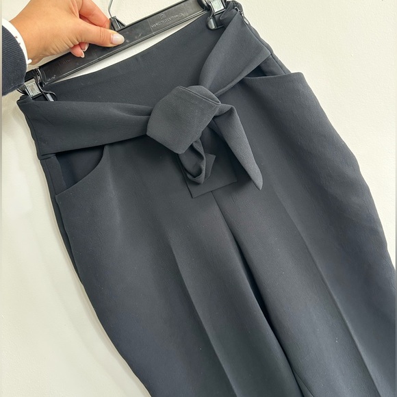 Aritzia Wilfred Black Dress Pants with Belt Size 8 - Picture 4 of 6